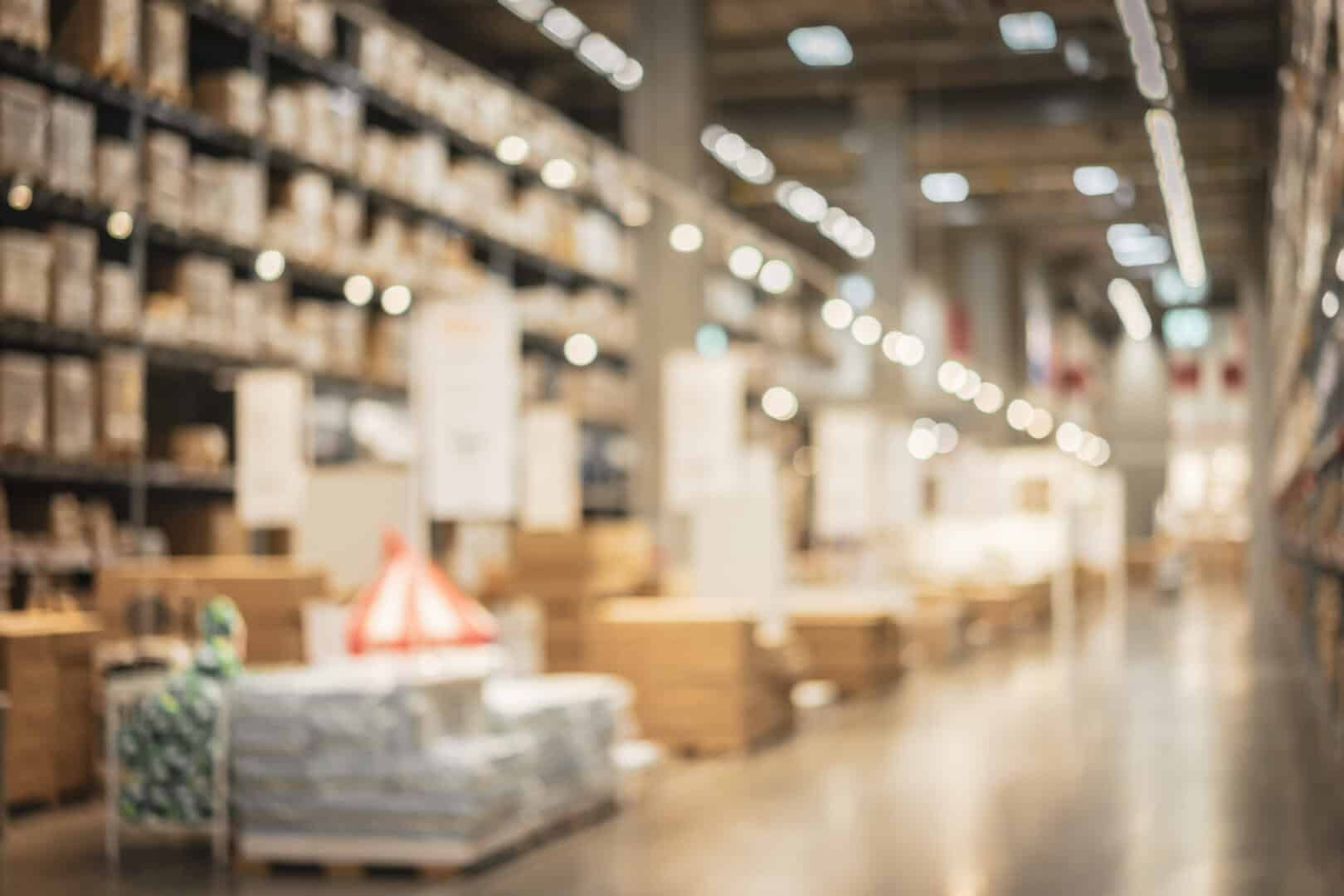 Blur Warehouse or storehouse as background