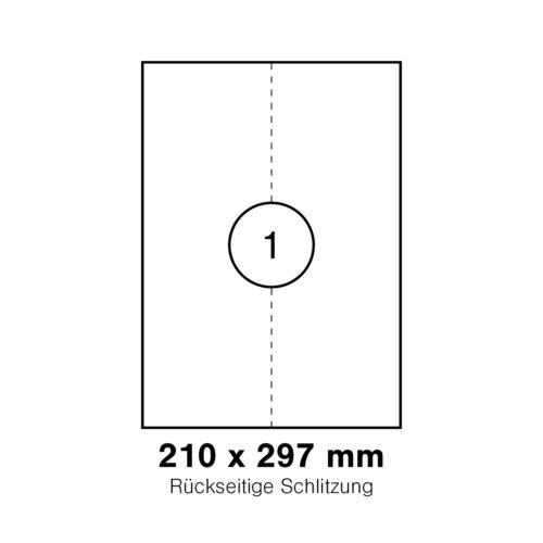 HEISAP Laser-Copy-Inkjet-Etiketten DIN A4, Karton á 100 Blatt 1 x 1 Etikett Format 210,0 x 297,0 mm